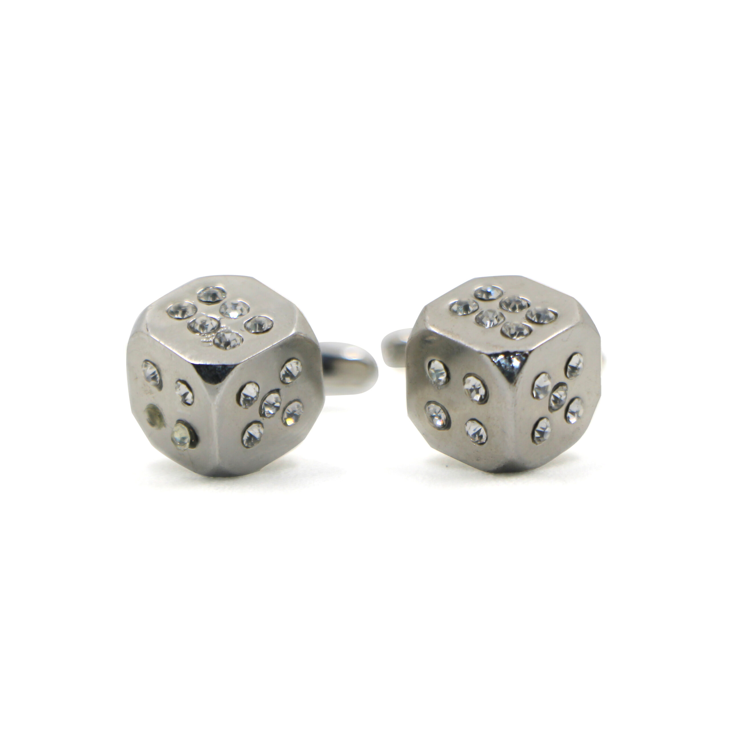 Cufflers Vintage Cufflinks with Free Gift Box – Classic Ludo Dice Design – CU-1004 – Silver