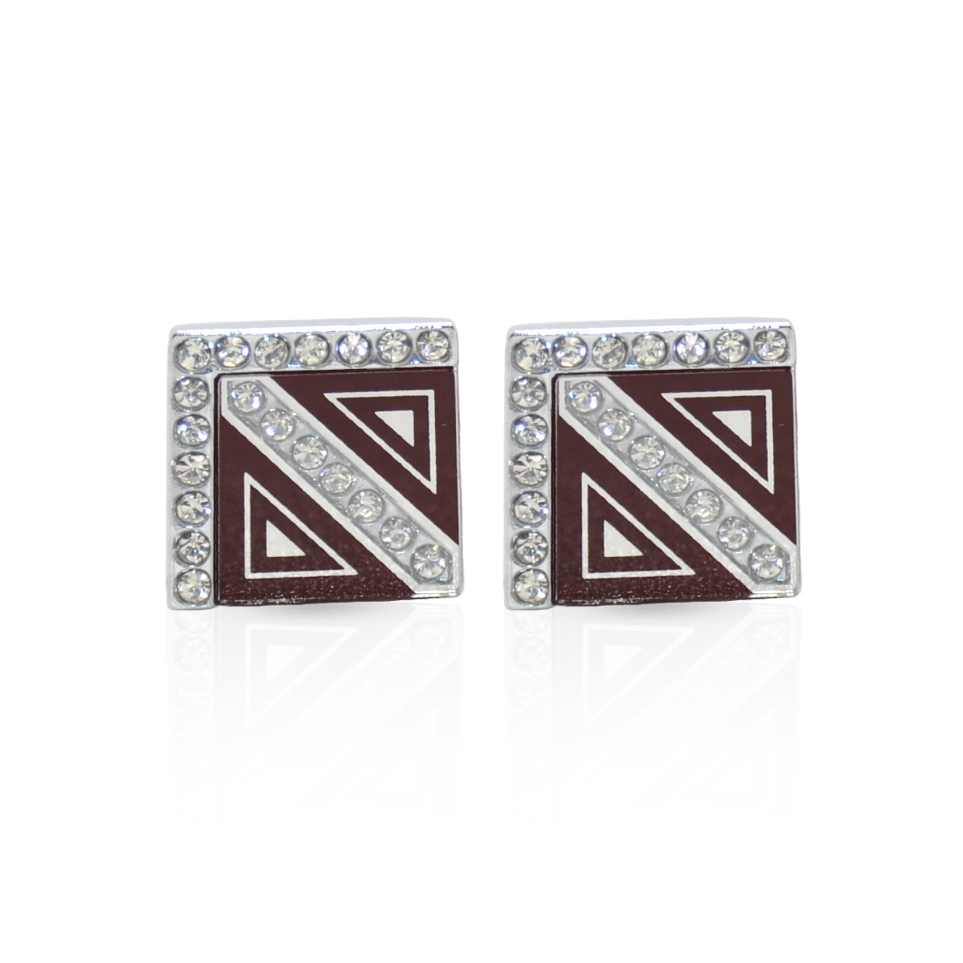 Cufflers Vintage Cufflinks – Model Silver & Black with Free Gift Box – CU-1024