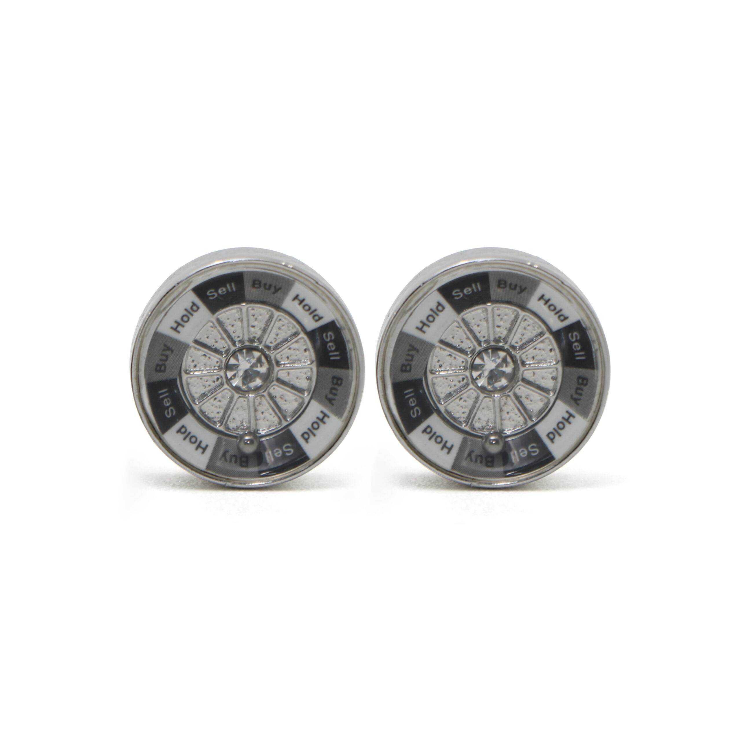 Cufflers Novelty Silver Round Cufflinks with Free Gift Box – CU-2019