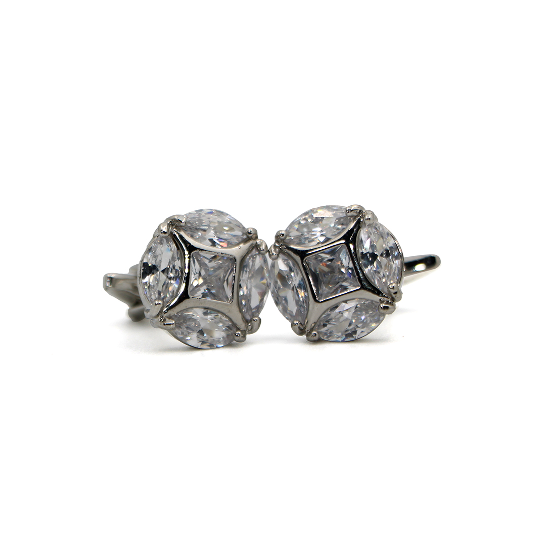 Cufflers Modern Cufflinks for Men’s Shirt with a Gift Box – CU-3005 – White