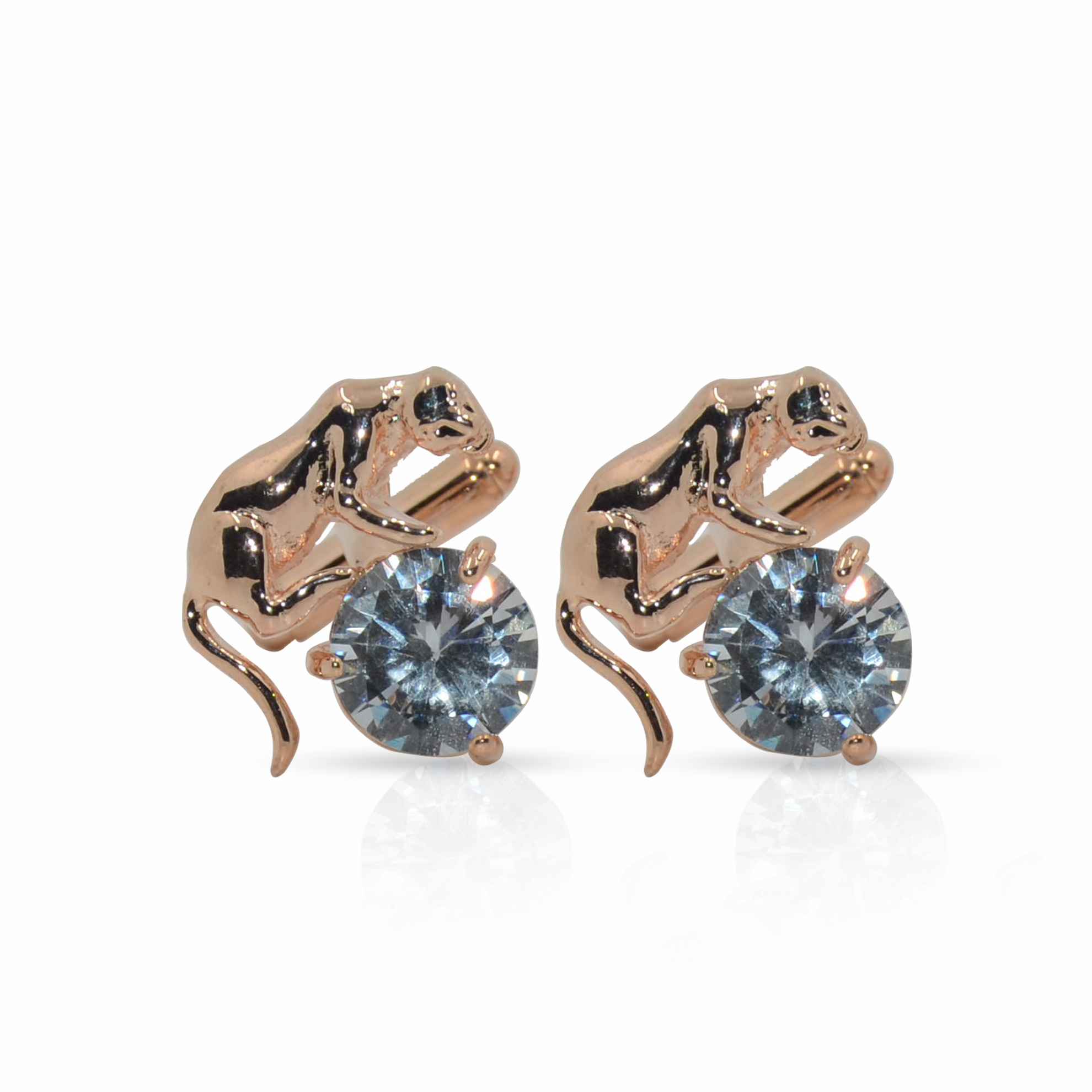 Cufflers Modern Panther Gold Cufflinks CU-3021 with Free Gift Box