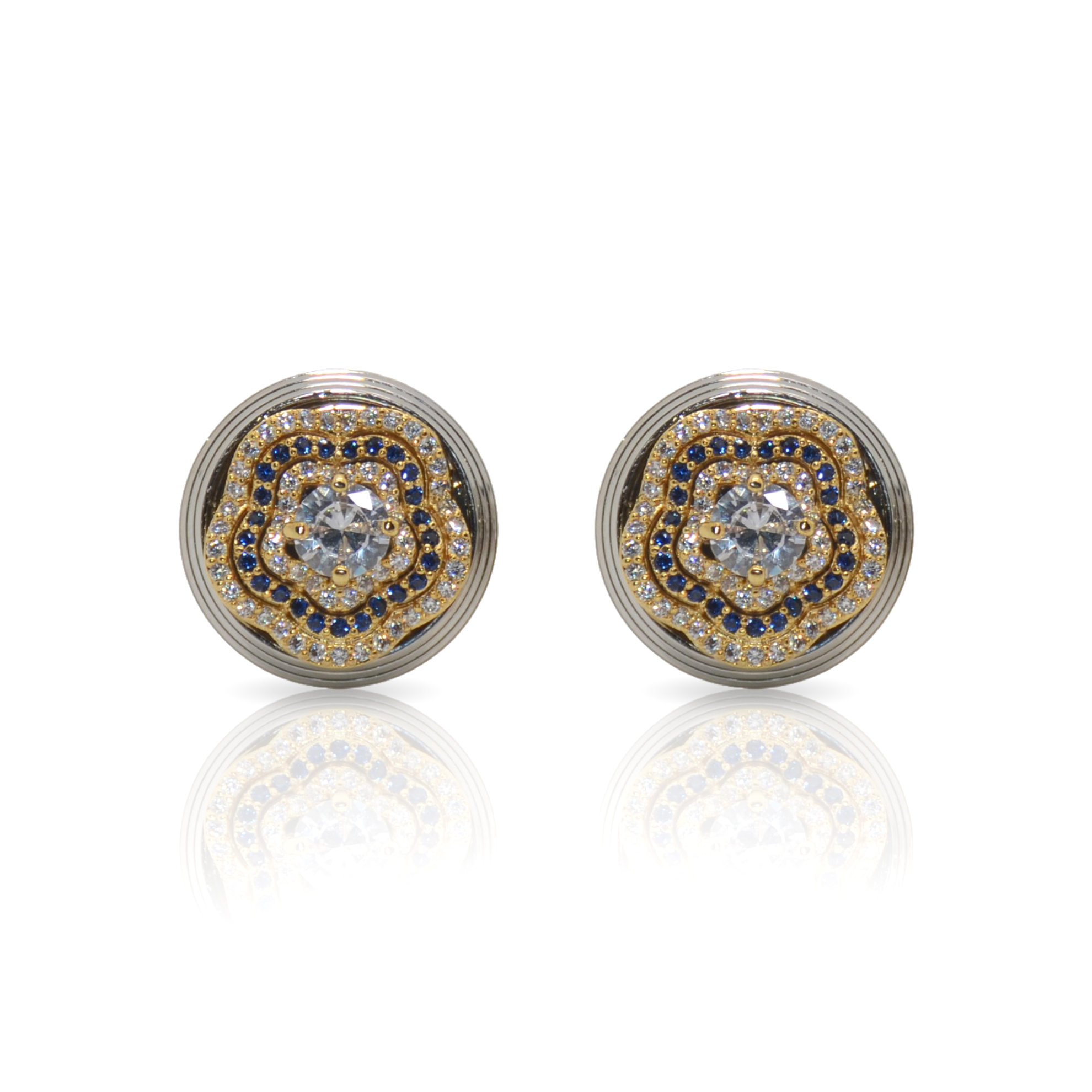 Cufflers Limited Edition Silver Round Cufflinks Free Gift Box – CU-5004